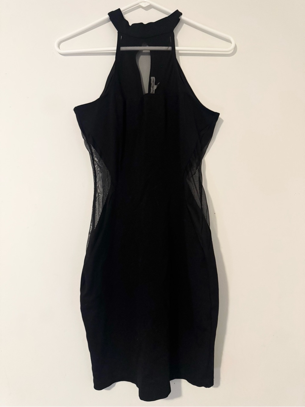 Charlotte Russe Black Sleeveless Dress w/ Mesh Details